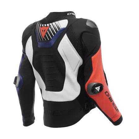 SUPER SPEED 5 LEATHER JACKET - BLACK/BLUE/FLUO RED - 2