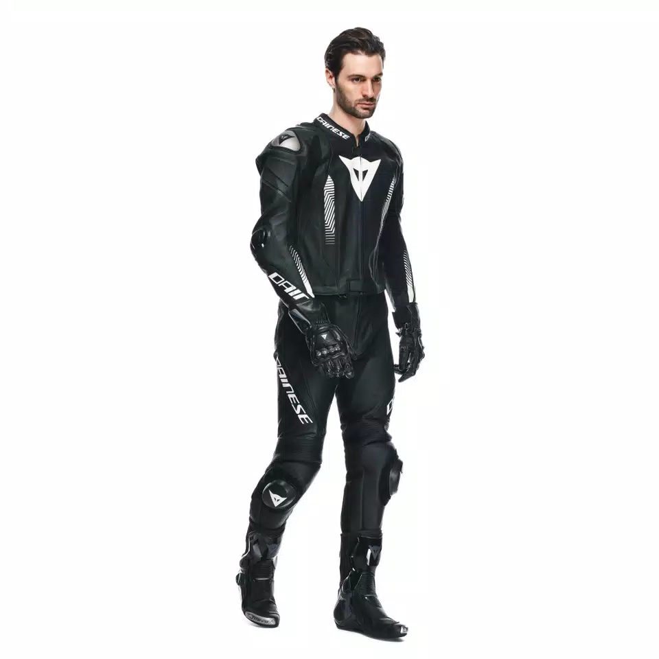 LAGUNA SECA 5 - TUTA MOTO DIVISIBILE IN PELLE PERFORATA UOMO - BLACK/BLACK/WHITE - 6