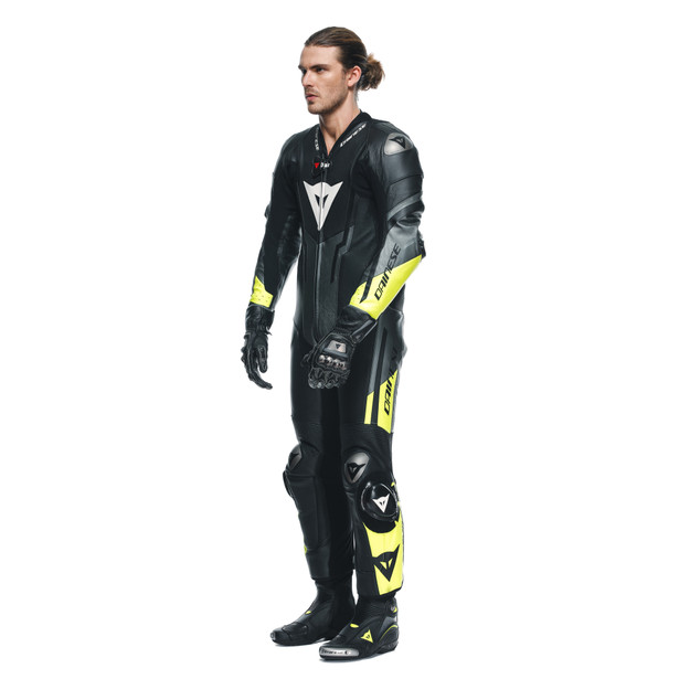 misano-3-perf-d-air-1pc-leather-suit-black-anthracite-fluo-yellow image number 3