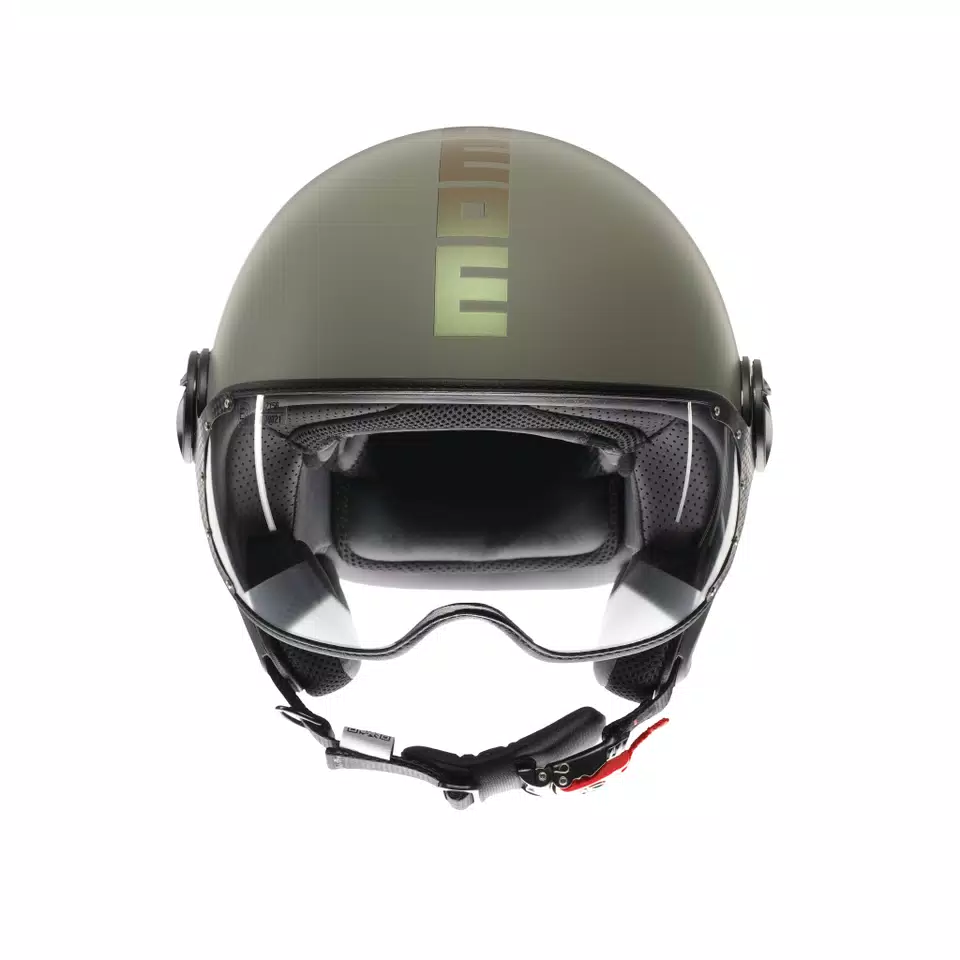 MOMODESIGN FGTR CLASSIC FLIP MATT GREEN / BRONZE - JET HELMET WITH VISOR E2206 -  - 2