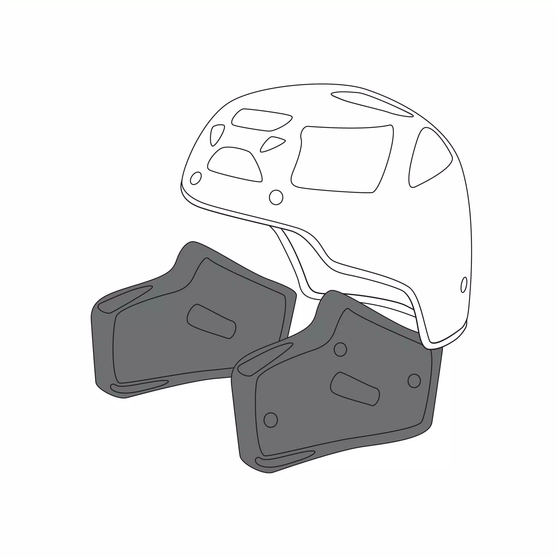 AGV CHEEK PADS AX-8 DUAL EVO (L) - NEUTRAL