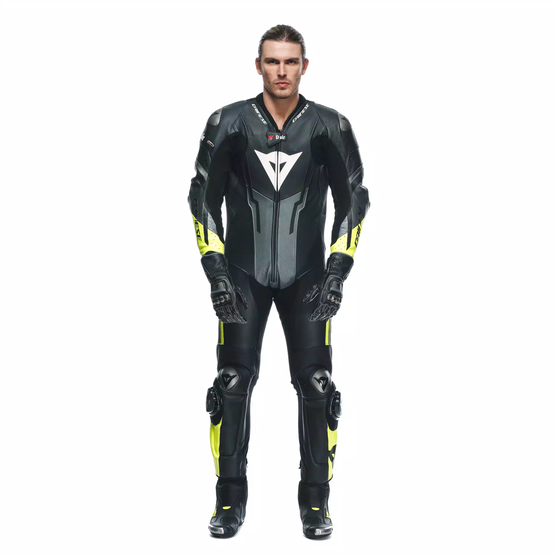 MISANO 3 D-AIR&reg; - MEN'S 1-PIECE MOTORCYCLE PERFORATED LEATHER SUIT WITH AIRBAG