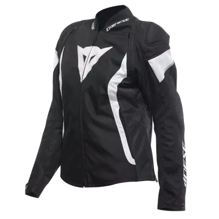 AVRO 5 TEX - WOMEN'S MOTORCYCLE JACKET IN FABRIC - BLACK/WHITE/BLACK - 1