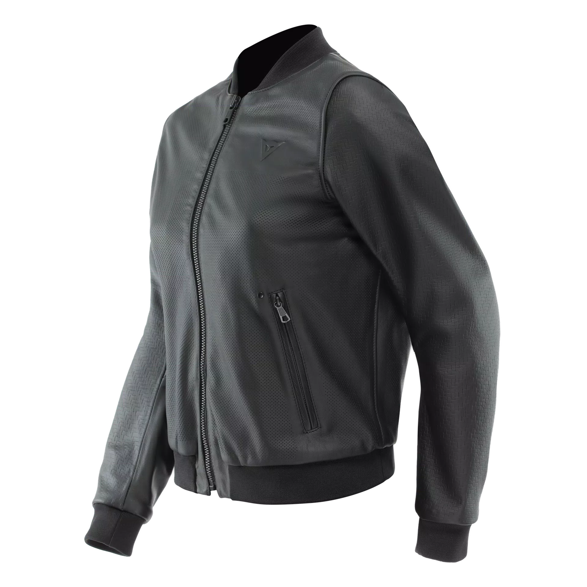 ACCENTO - GIACCA MOTO IN PELLE PERFORATA DONNA
