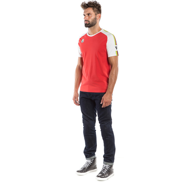 AGO-1 T-SHIRT WHITE/RED- Casual