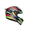 K1 S DUNDEE MATT LIME/RED - MOTORBIKE FULL FACE HELMET E2206