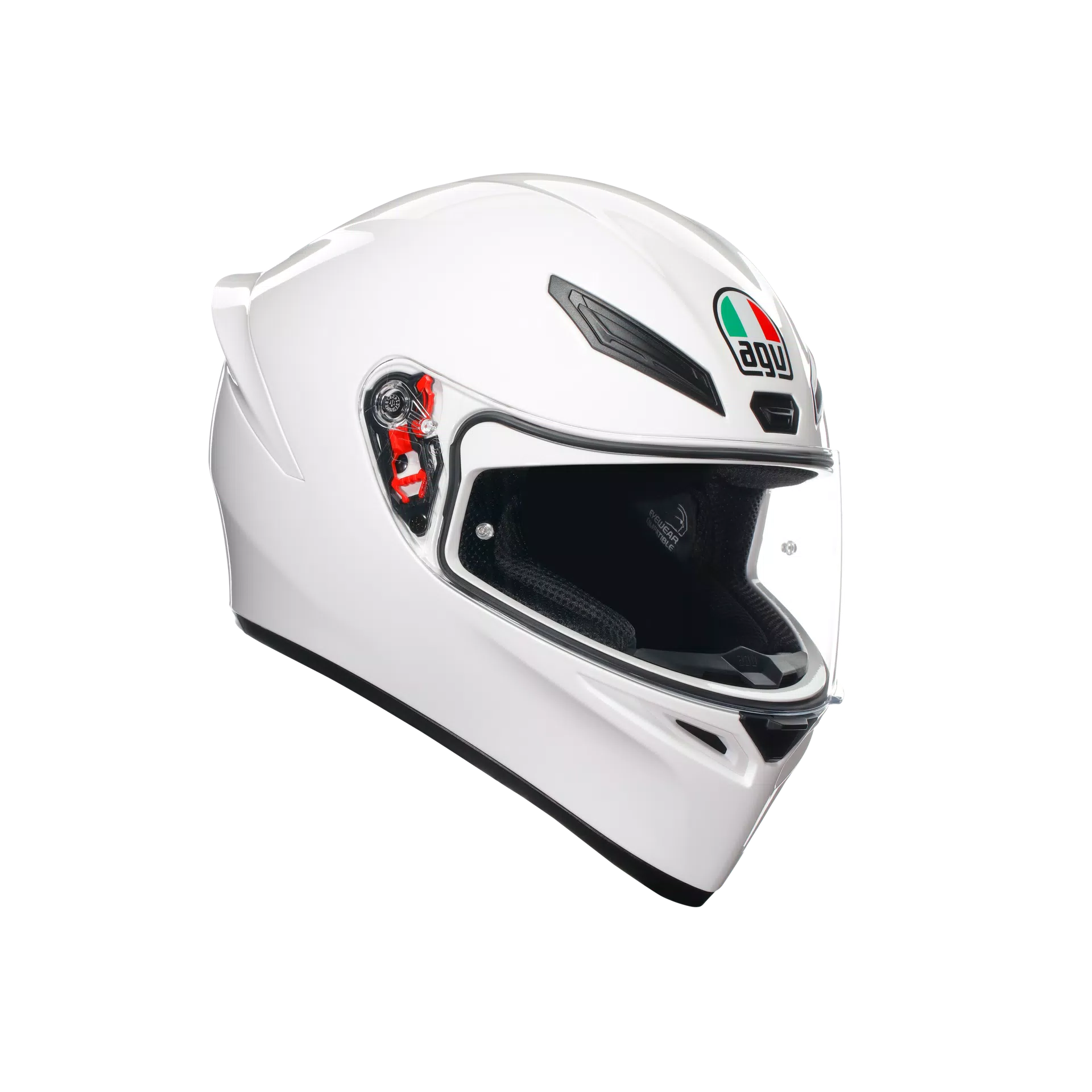K1 S WHITE - MOTORBIKE FULL FACE HELMET DOT (E2206)