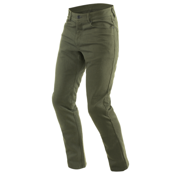 classic-slim-pantaloni-moto-in-tessuto-uomo-olive image number 0