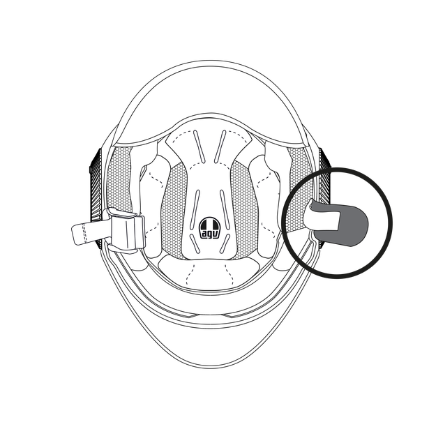 agv-chin-strap-pads-orbyt-grey image number 0