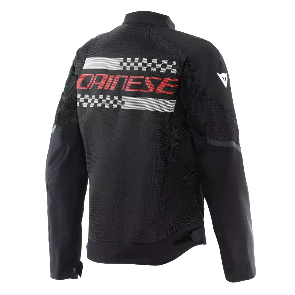 HEROSPHERE AIR - MEN SUMMER MOTORCYCLE JACKET - BLACK/WHITE STRIPES/RED - 2
