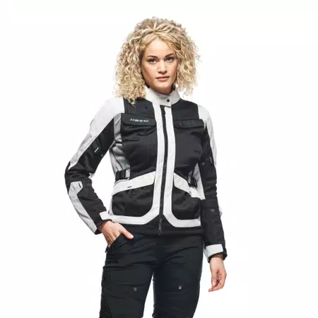 DESERT TEX - WOMEN'S TOURING SUMMER MOTORCYCLE JACKET IN FABRIC - PEYOTE/BLACK/STEEPLE-GRAY - 3