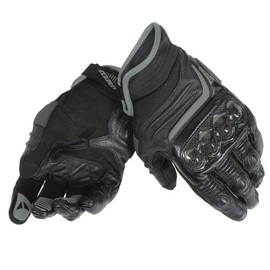 CARBON D1 SHORT GLOVES BLACK/BLACK/BLACK- Leather