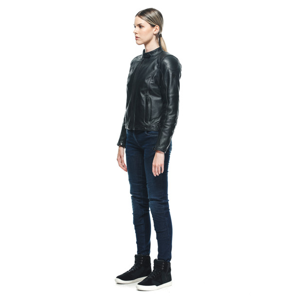 electra-giacca-moto-in-pelle-donna-black image number 3