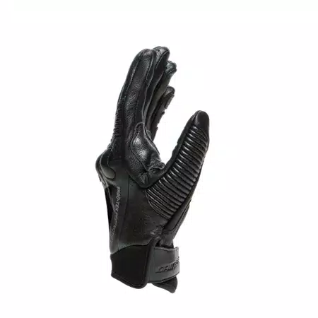 X-RIDE - MEN'S MOTORCYCLE LEATHER GLOVES - BLACK/BLACK - 2