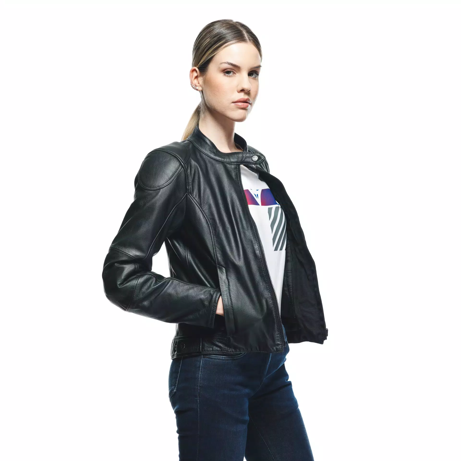 ELECTRA - GIACCA MOTO IN PELLE DONNA