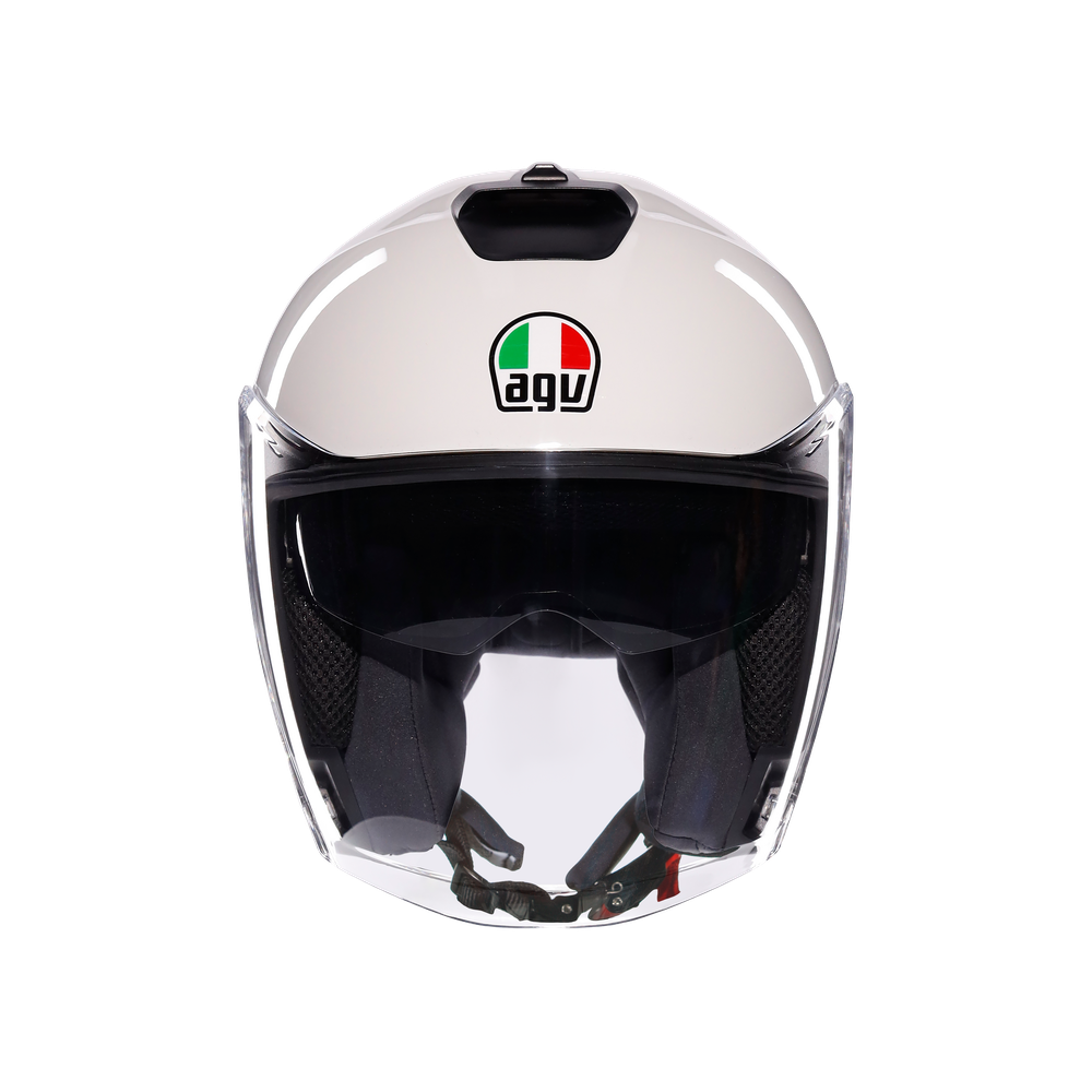 irides-mono-materia-white-motorbike-open-face-helmet-e2206 image number 1