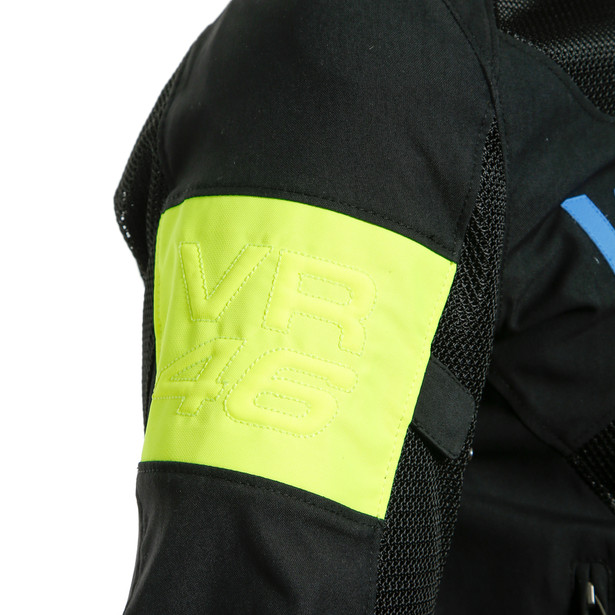 vr46-grid-air-tex-giacca-moto-estiva-in-tessuto-uomo-black-princess-blue-fluo-yellow image number 6