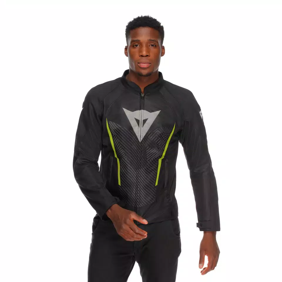 HEROSPHERE AIR TEX - MOTORFIETSJACK HEREN IN STOF - BLACK/WHITE/YELLOW-FLUO - 5