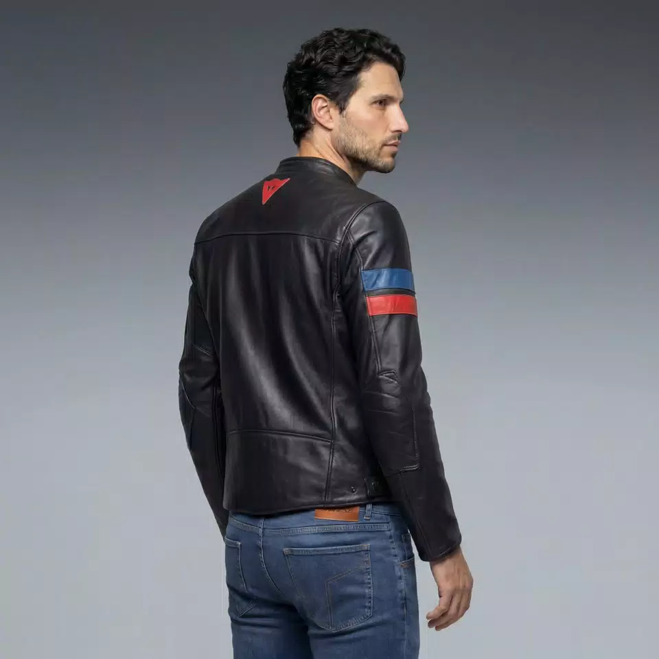 LEGGENDA - MOTORCYCLE JACKET IN LEATHER MEN - BLACK - 4