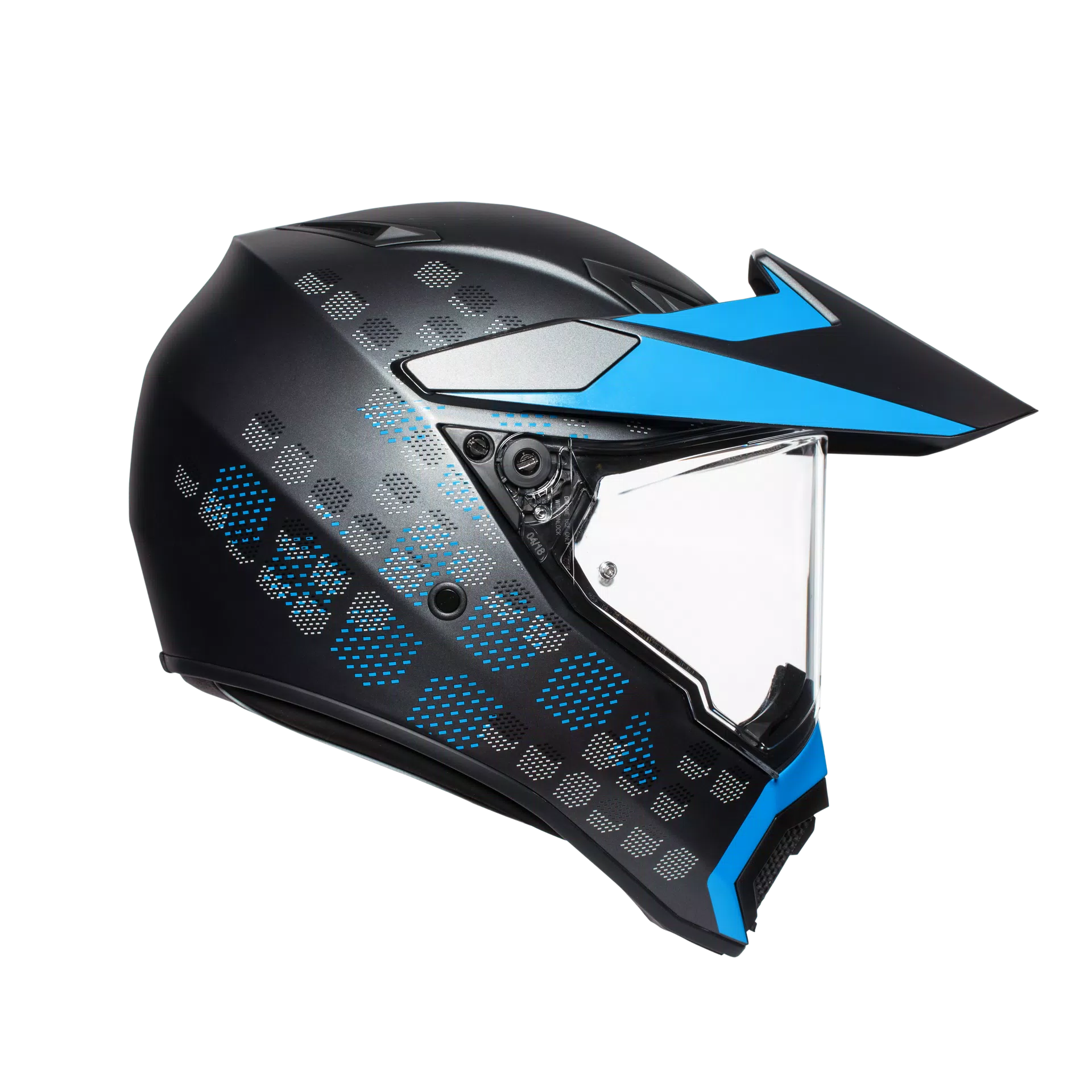 AX9 MULTI ECE DOT - ANTARTICA MATT BLACK/CYAN