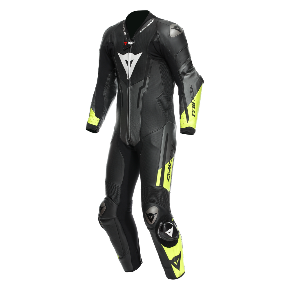 MISANO 3 PERF. D-AIR 1PC LEATHER SUIT  P18-BLACK/ANTHRACITE/FLUO-YELLOW  44 image