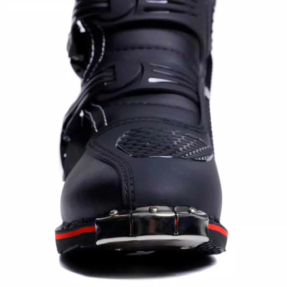 X-BLAST MEN'S MOTORCYCLE BOOTS - BLACK/WHITE/RED -  - 6