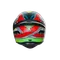 K1 S DUNDEE MATT LIME/RED - MOTORBIKE FULL FACE HELMET E2206