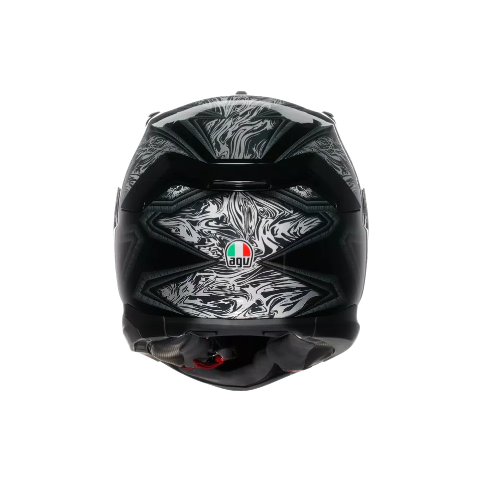 K7 MPLK DAMASCUS BLACK/SILVER - MOTORBIKE FULL FACE HELMET DOT (E2206) -  - 5