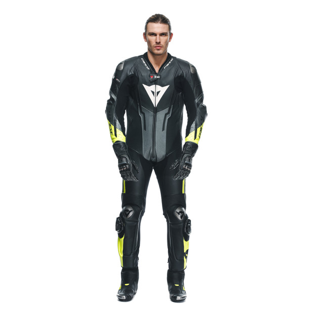 misano-3-perf-d-air-1pc-leather-suit-black-anthracite-fluo-yellow image number 2