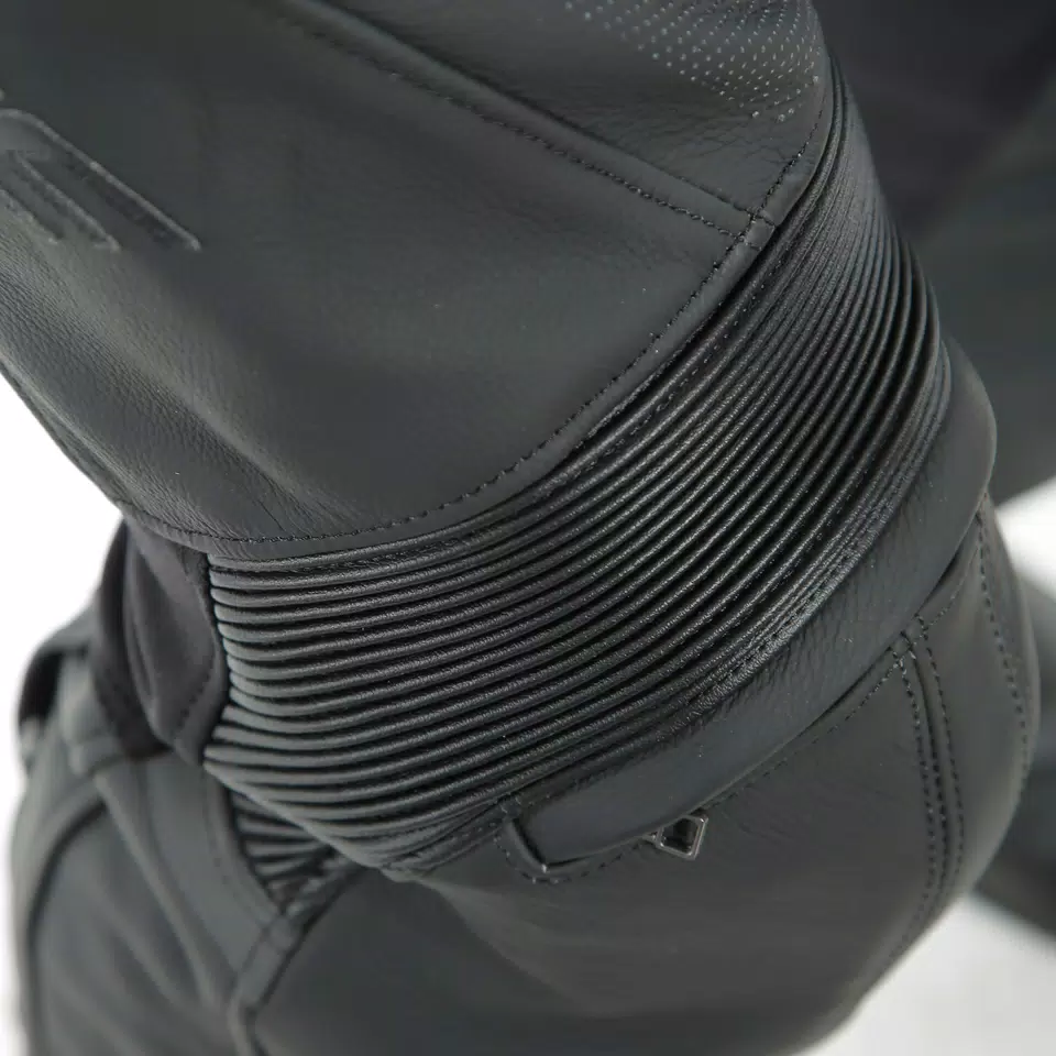 PONY 3 - MEN'S MOTORCYCLE PERFORATED LEATHER PANTS - BLACK-MATT - 6
