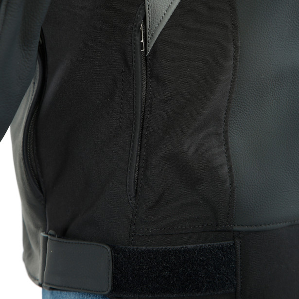 agile-leather-jacket-blackblack-matt-charcoal-gray-black-matt image number 10