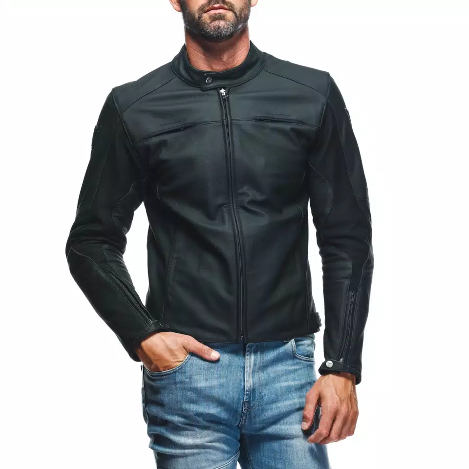 RAZON 2 CHAQUETA DE CUERO MOTO HOMBRE - BLACK - 5