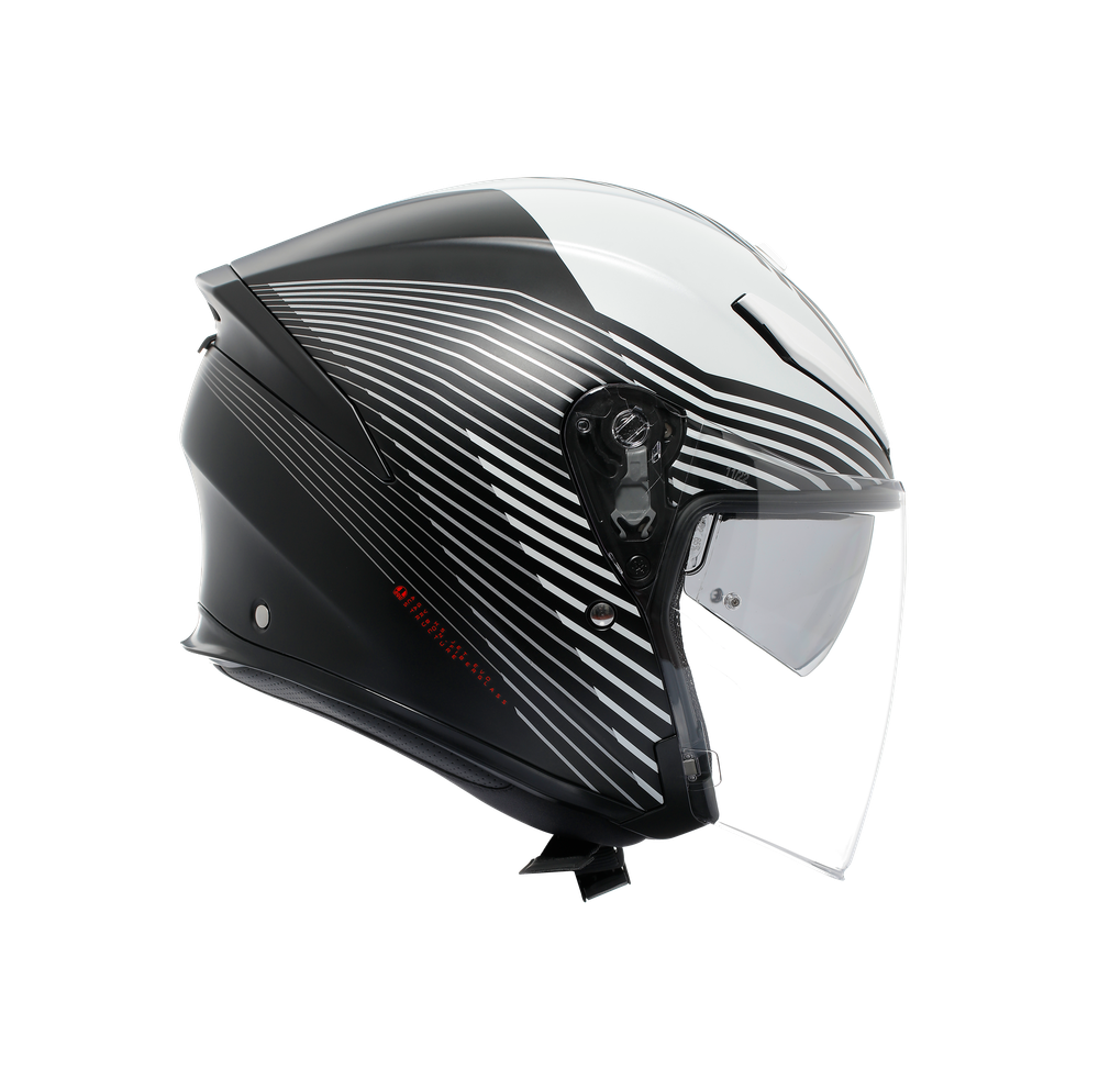 k5-jet-evo-control-matt-black-white-motorbike-open-face-helmet-e2206 image number 2