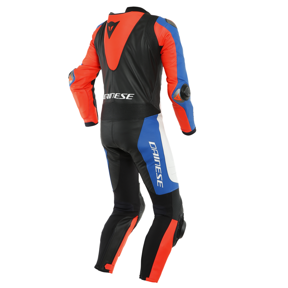 laguna-seca-5-combinaison-moto-racing-en-cuir-une-pi-ce-homme-white-light-blue-black-fluo-red image number 1