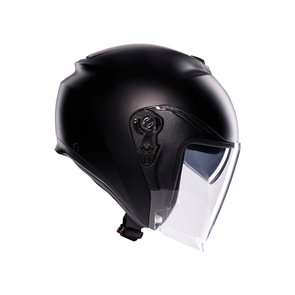 irides-mono-matt-black-motorbike-open-face-helmet-e2206 image number 2