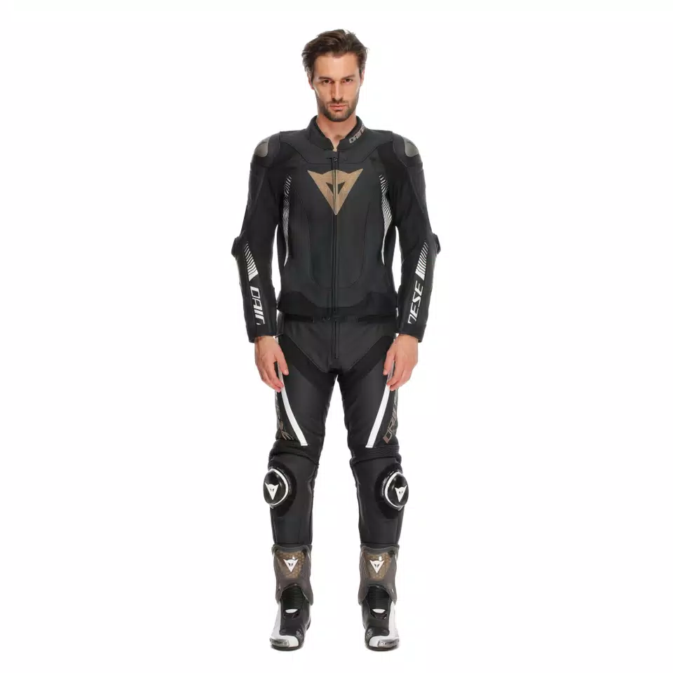 SUPER SPEED 4 - HEREN MOTORFIETS GEPERFOREERD LEREN JAS - BLACK/TIBETAN PLATINUM/WHITE - 2