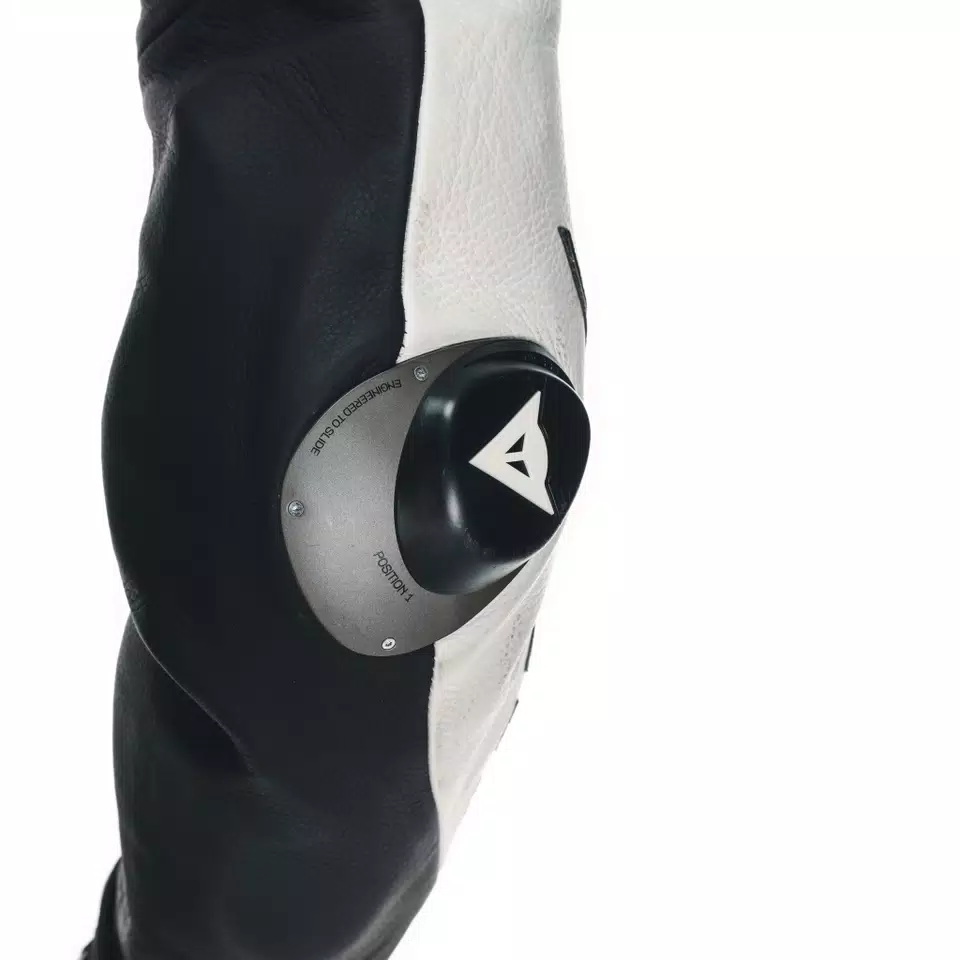 AUDAX D-ZIP - MEN'S 1-PIECE MOTORCYCLE PERFORATED LEATHER SUIT - BLACK/YELLOW-FLUO/WHITE - 15