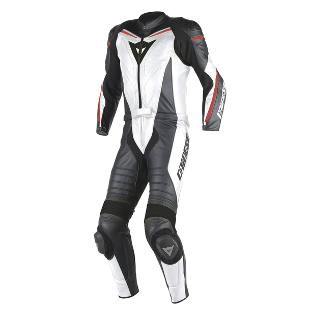 LAGUNA SECA D1 2PCS SUIT WHITE/BLACK/FLUO-RED- Two Piece Suits