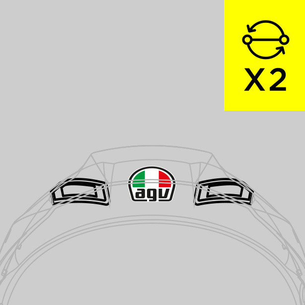 front-vent-replacement-white-black-for-agv-off-road-helmets-neutro image number 0