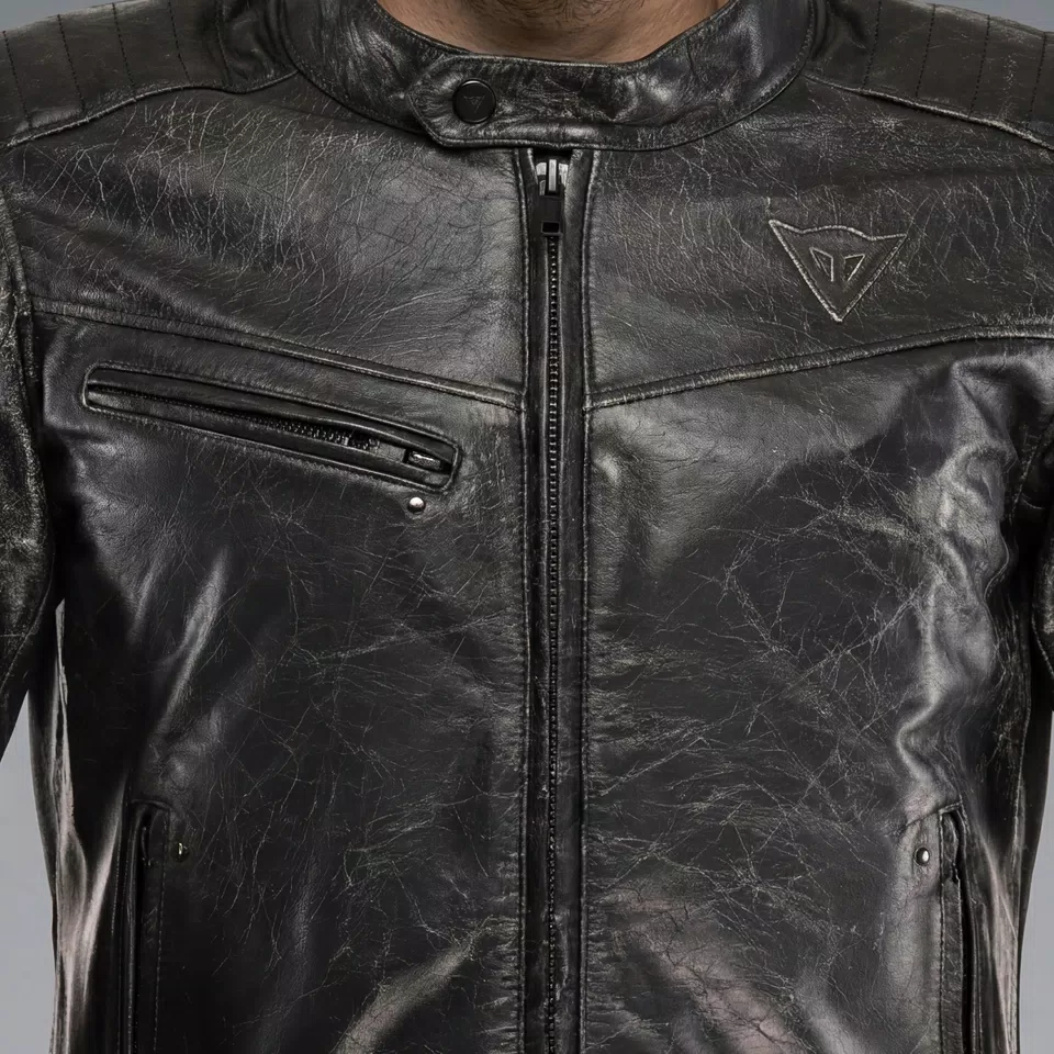 RADICALE - MOTORCYCLE JACKET IN LEATHER MEN - BLACK - 5