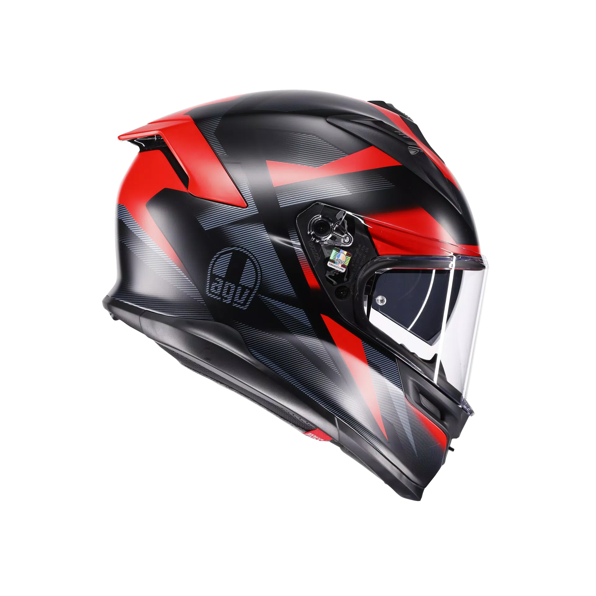 K7 MPLK GLIMPSE MATT BLACK/RED - MOTORBIKE FULL FACE HELMET E2206