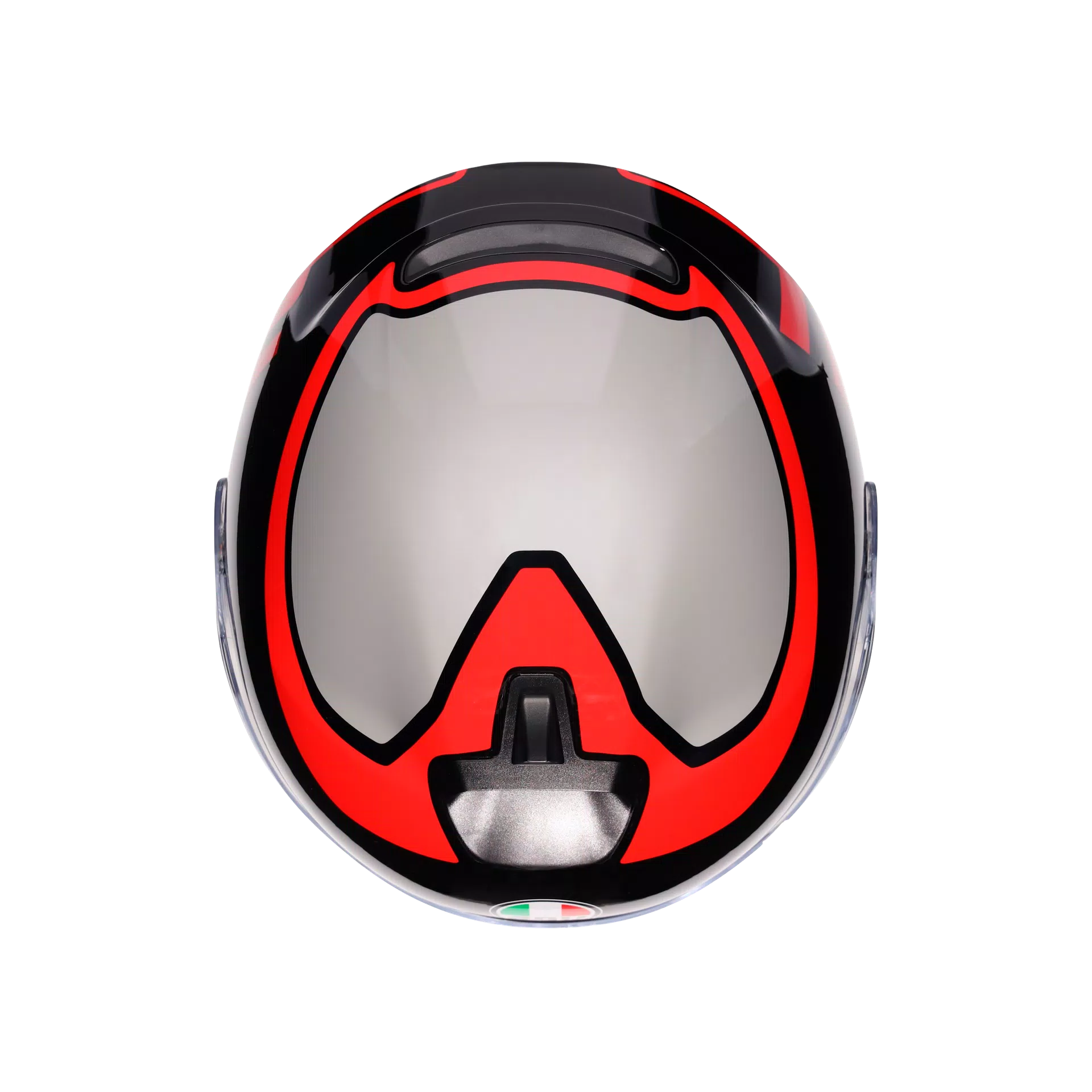 IRIDES MOTORBIKE OPEN FACE HELMET E2206 - VALENZA MATT GREY/BLACK/RED