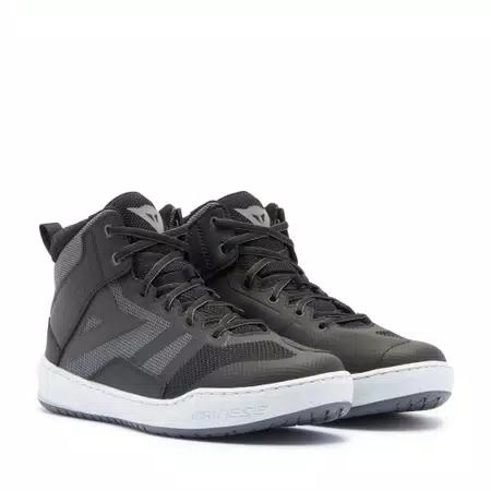 SUBURB AIR - MEN'S SUMMER MOTORCYCLE SHOES IN FABRIC - BLACK/WHITE/IRON-GATE - 1