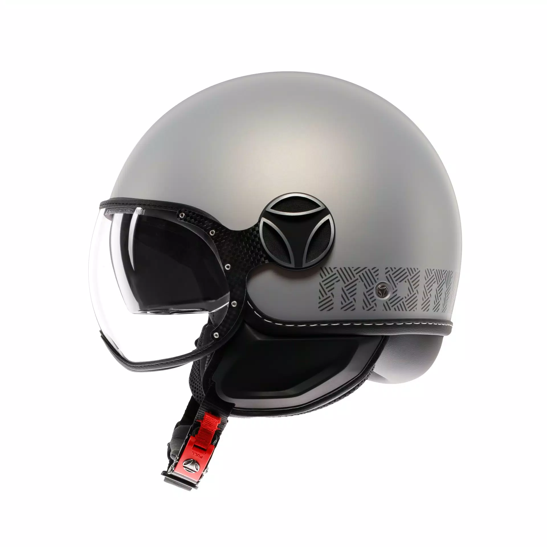 MOMODESIGN FGTR EVO MAT GRIS / C&Eacute;RUL&Eacute;EN - CASQUE JET AVEC DOUBLE VISI&Egrave;RE E2206