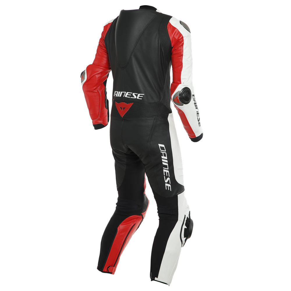 adria-1pc-leather-suit-perf-white-lava-red-black image number 1