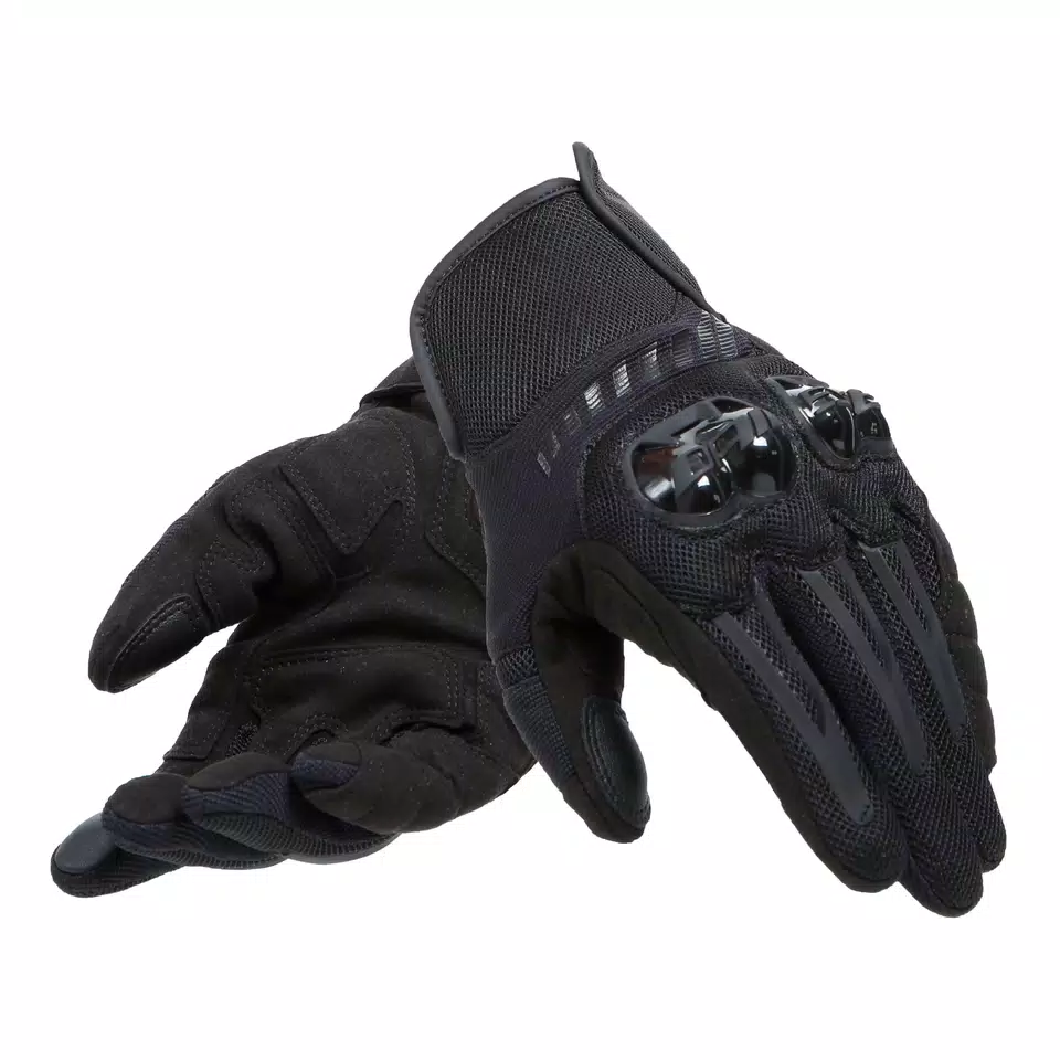 MIG 3 AIR - MEN'S MOTORCYCLE TEXTILE SUMMER GLOVES - BLACK/BLACK - 5