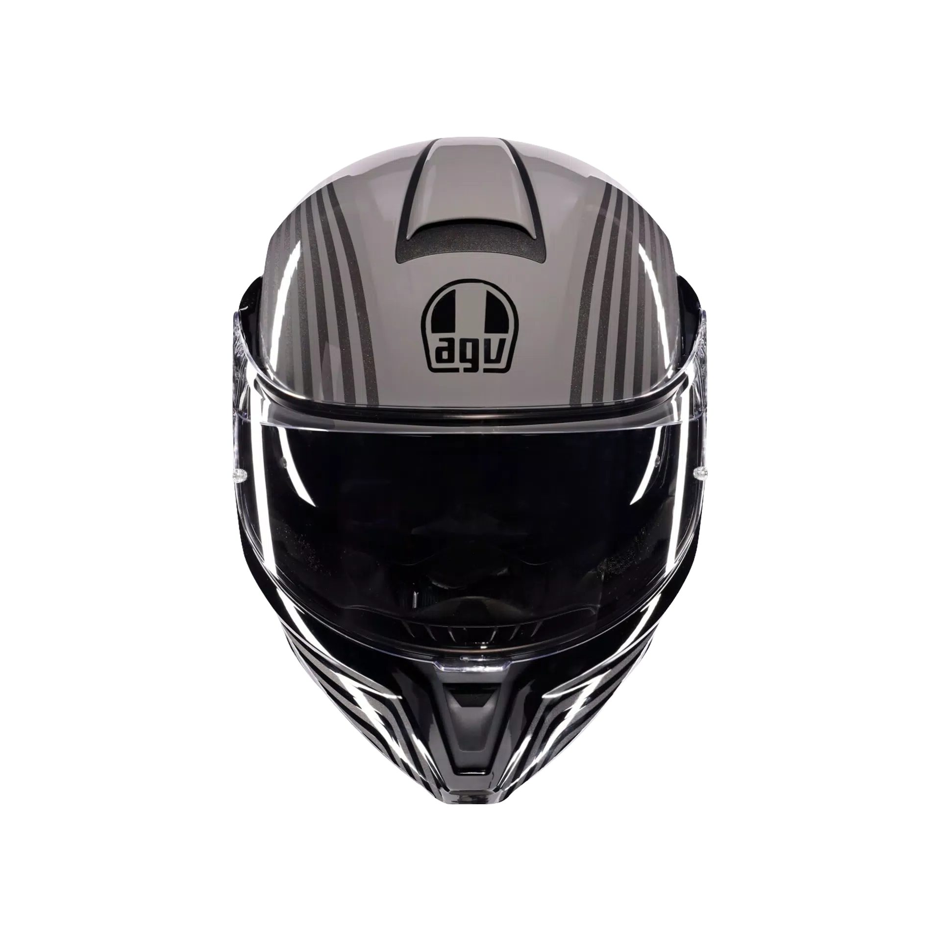 STREETMODULAR ISEO GREY/BLACK - MOTORBIKE FLIP UP HELMET E2206
