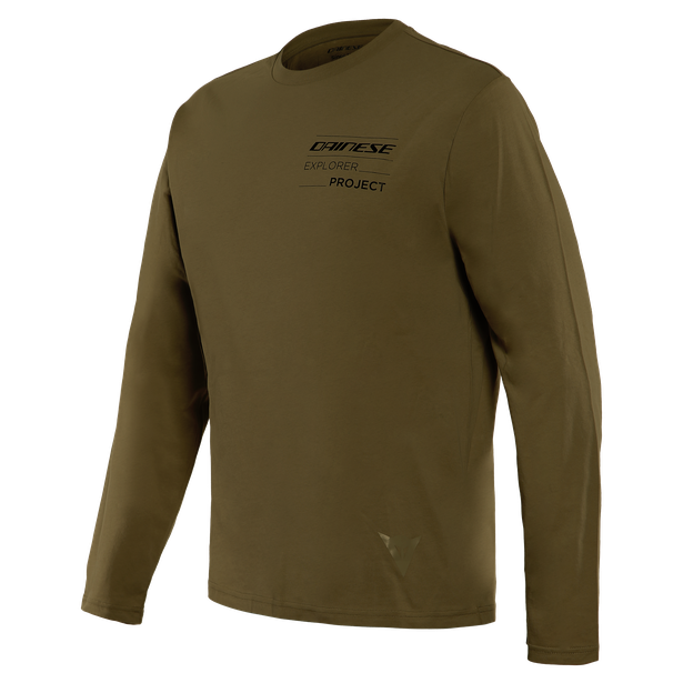 T-SHIRT ADVENTURE LS MILITARY-OLIVE/BLACK- Casual Wear
