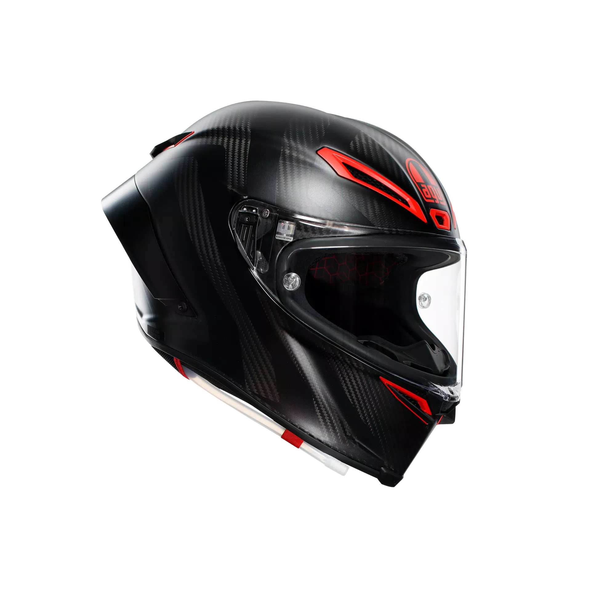 PISTA GP RR INTREPIDO MATT CARBON/BLK/RED - CASCO MOTO INTEGRAL E2206 DOT