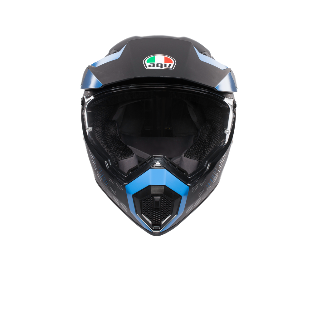 ax9-antartica-matt-black-cyan-casque-moto-int-gral-e2205 image number 1